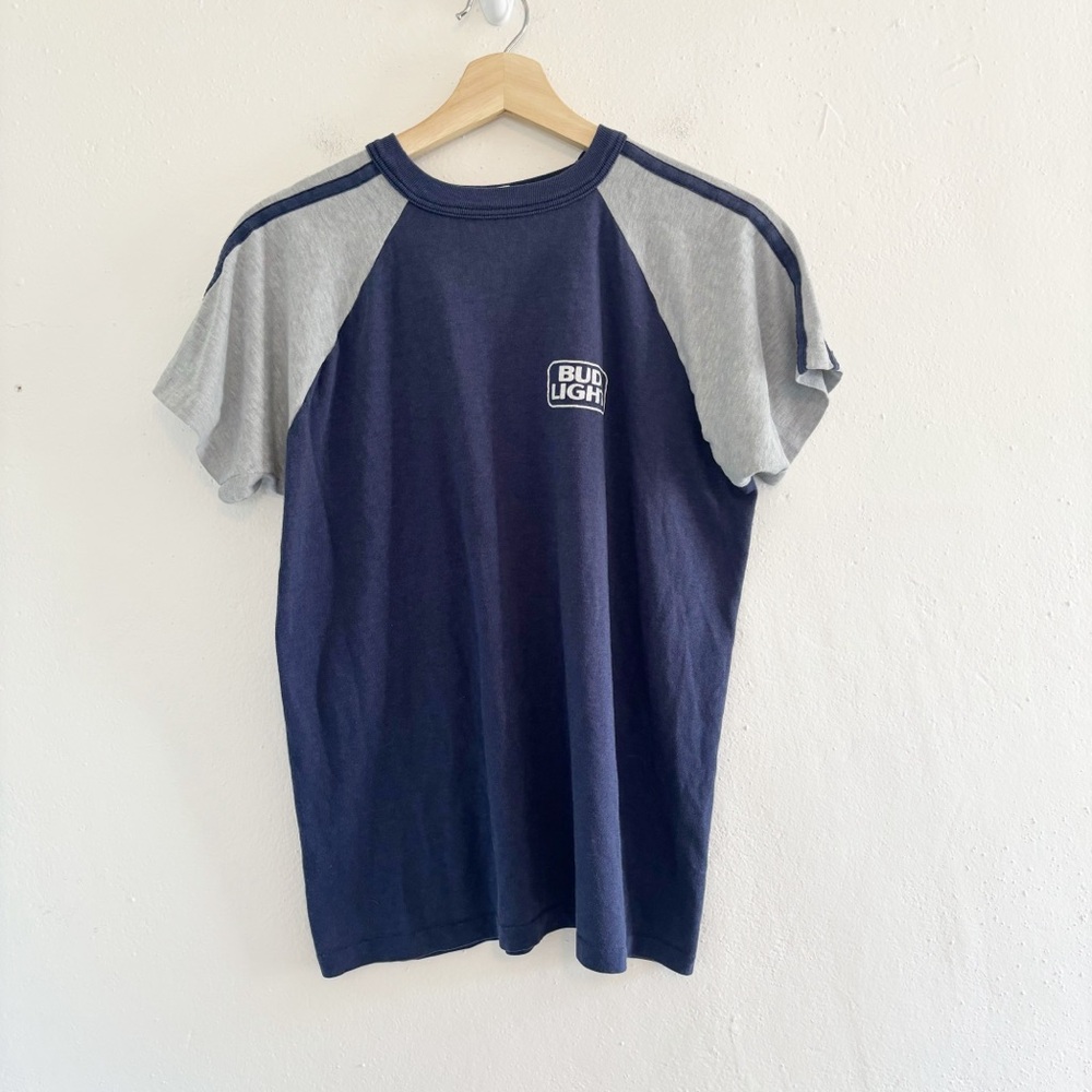 Vintage Bud Light Short Sleeve Reglan Tee Size M EUC